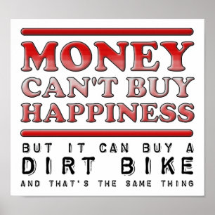 Acheter Happiness Dirt Bike Drôle Poster