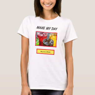 achetez-moi un verre cheky blanc T-Shirt