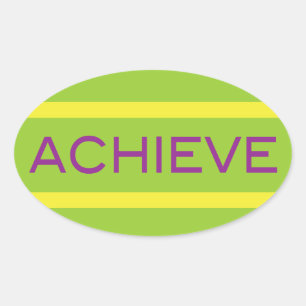 Achieve - Inspiration Workout And Fitness Oval Sticker