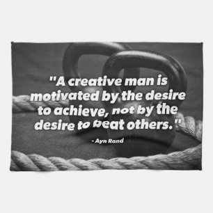 Achieve - Kettlebell Workout Motivational Kitchen Towel