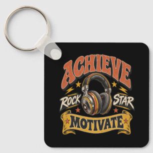 Achieve Rock Star Motivate Acrylic Keychain