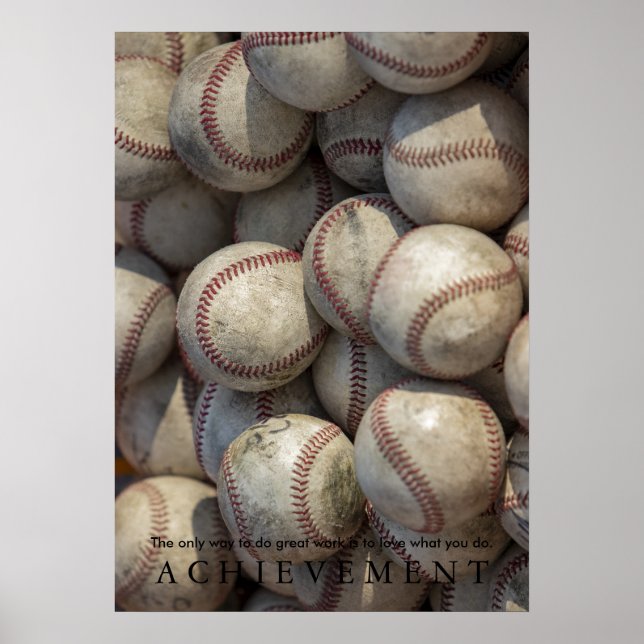 Achievement Motivational Baseball Poster (Front)