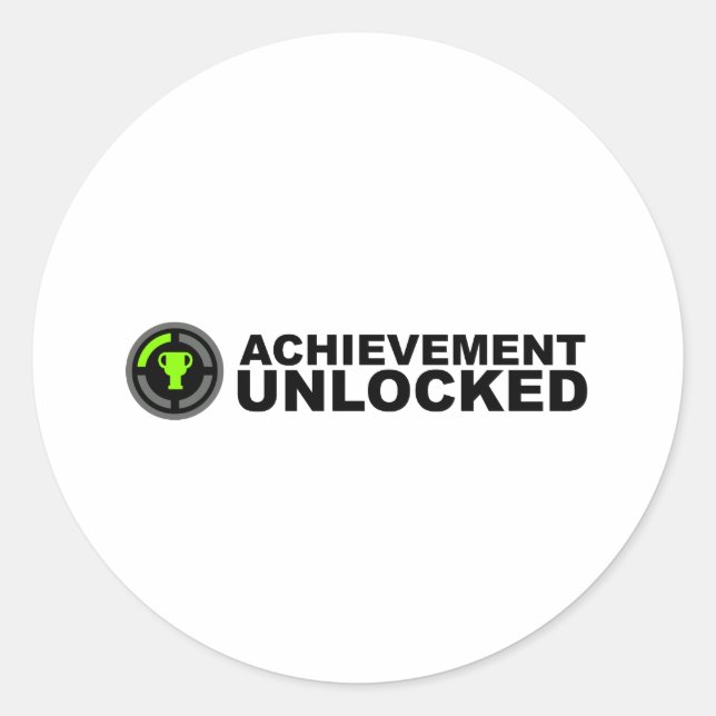 Achievement Unlocked Classic Round Sticker (Front)