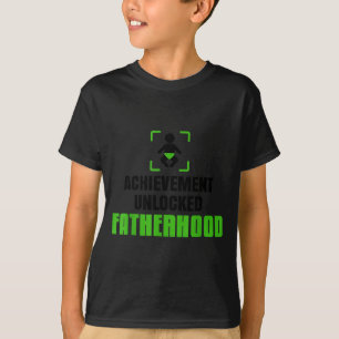 Achievement Unlocked Fatherhood Gamer Video Games  T-Shirt