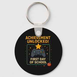 Achievement Unlocked Funny New Ck To School Video Keychain