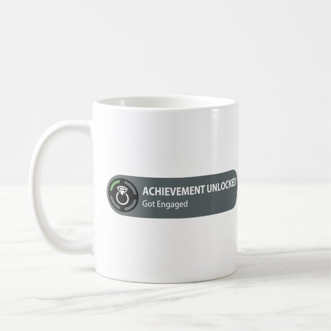 Achievement Unlocked - Got Engaged Coffee Mug (Left)