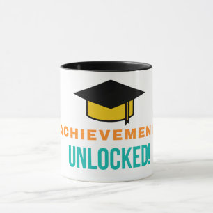 Achievement Unlocked Graduation Cap Mug
