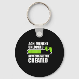 Achievement Unlocked New Character D Funny Pregnan Keychain