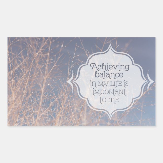 Achieving Balance In My Life Sticker (Front)