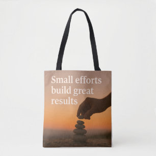 Achieving Greatness One Step at a Time   Tote Bag