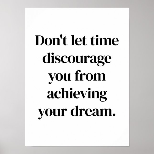 Achieving Your Dream Poster (Front)