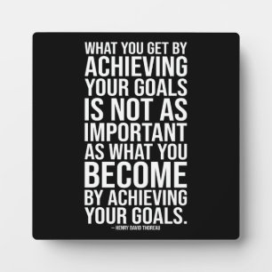 Achieving Your Goals - Gym, Hustle, Success Plaque
