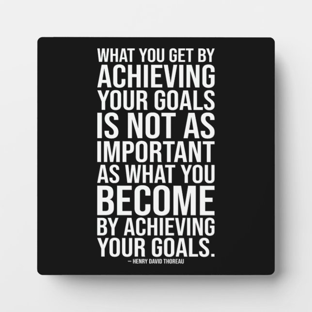 Achieving Your Goals - Gym, Hustle, Success Plaque (Front)