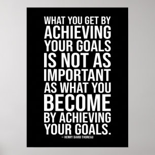 Achieving Your Goals - Gym, Hustle, Success Poster