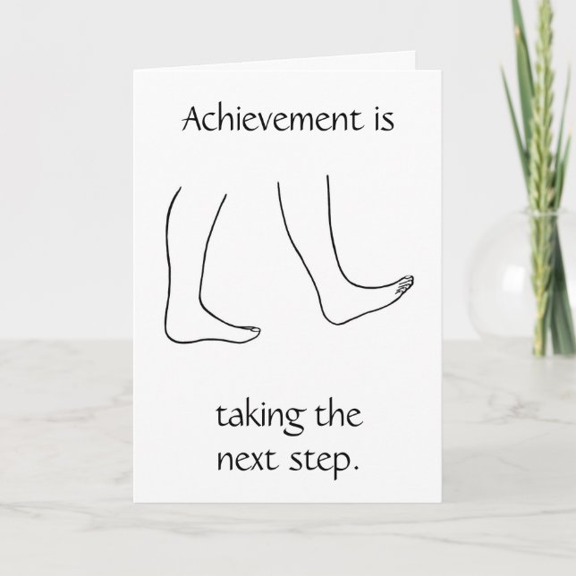 Achievment is taking the next step. Congrats cards (Front)