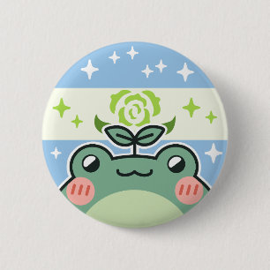 Achillean LGBT Pride Flag Frog 2 Inch Round Button