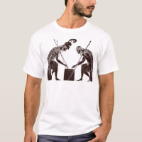 Achilles and Ajax playing a game of dice T-Shirt