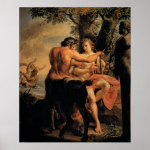 Achilles and the Centaur Chiron Poster