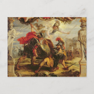 Achilles Defeating Hector, 1630-32 Postcard