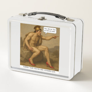 Achilles’ heels were his only vulnerable spot  metal lunch box