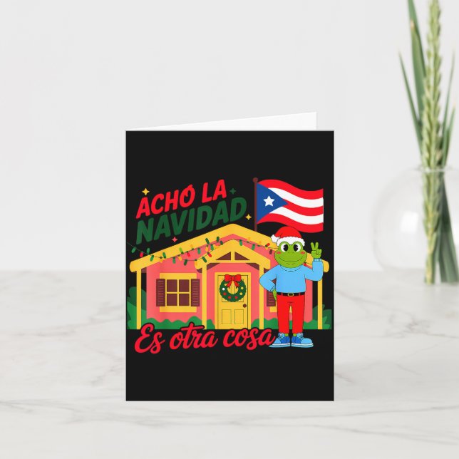 Acho La Navidad Es Otra Cosa Boricua Christmas Vib Card (Front)