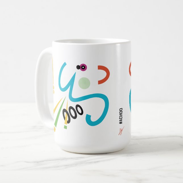 Achoo Abstract Modern Art Retro Mug (Front Left)