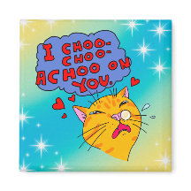 Achooing Orange Cat Choosing You Funny Text