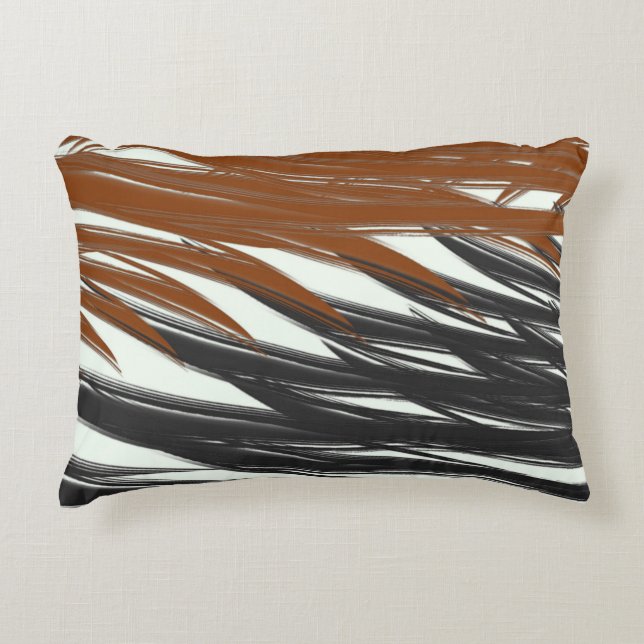 Achromatic Jungle Accent Pillow (Front)