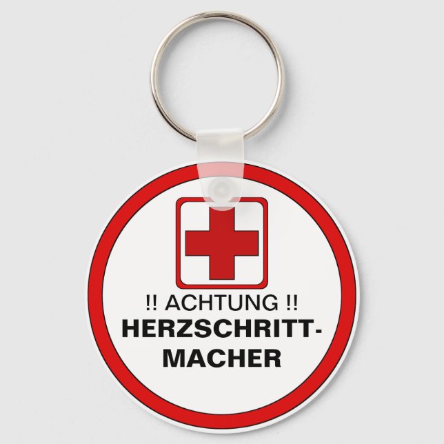 ACHTUNG !  Herzschrittmacher Keychain (Front)