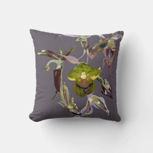 Acianthus orchids throw pillow