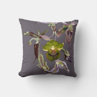 Acianthus orchids throw pillow