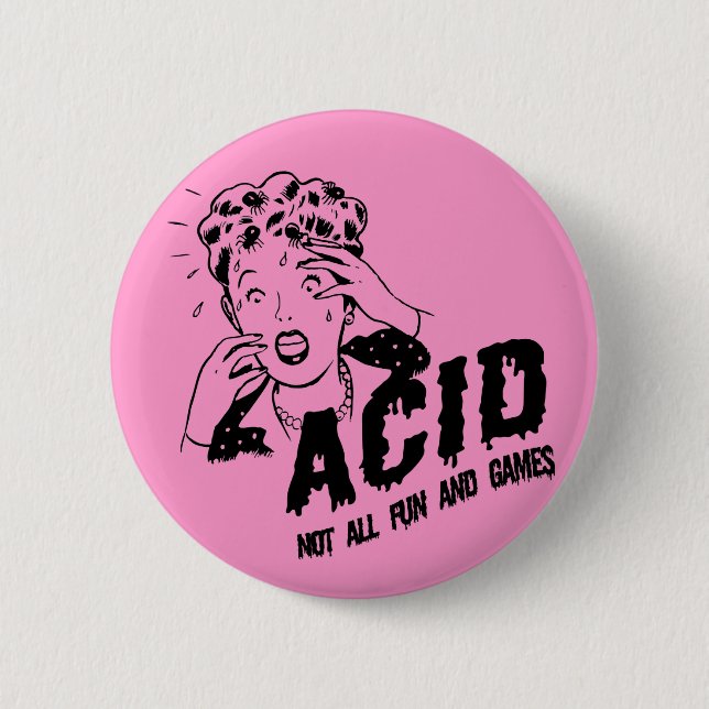 Acid 2 Inch Round Button (Front)
