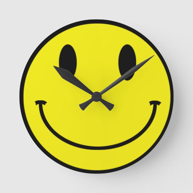 Acid Face Round Clock (Front)