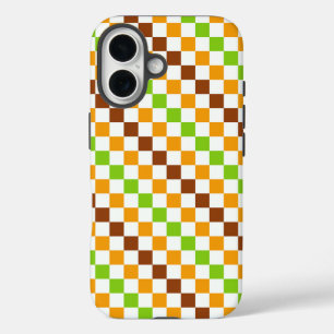 Acid green black checkerboard pattern Case-Mate iP iPhone 16 Case