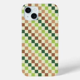 Acid green black checkerboard pattern Case-Mate iP iPhone 15 Mini Case