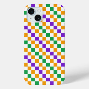 Acid green black checkerboard pattern Case-Mate iP iPhone 15 Mini Case