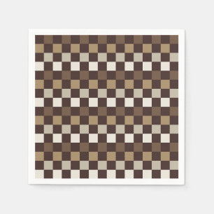 Acid green black checkerboard pattern napkins