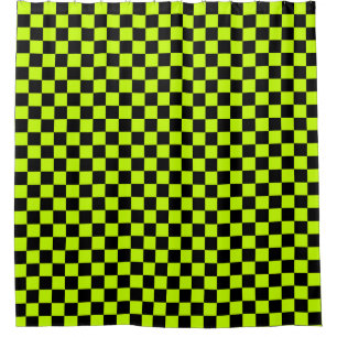 Acid green black chequerboard pattern