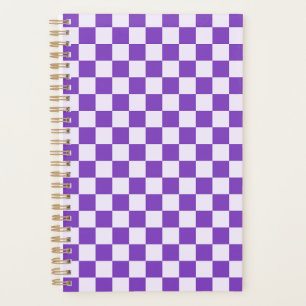 Acid green black chequerboard pattern planner