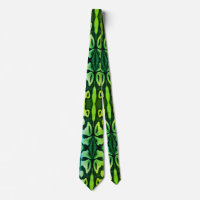 Acid Green Snake Skin Print Novelty Party Neck Tie