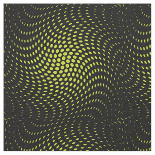 Acid Green Twist Polka Dots Pattern Fabric