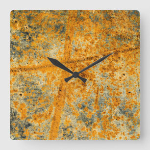 acid rust pathways square wall clock