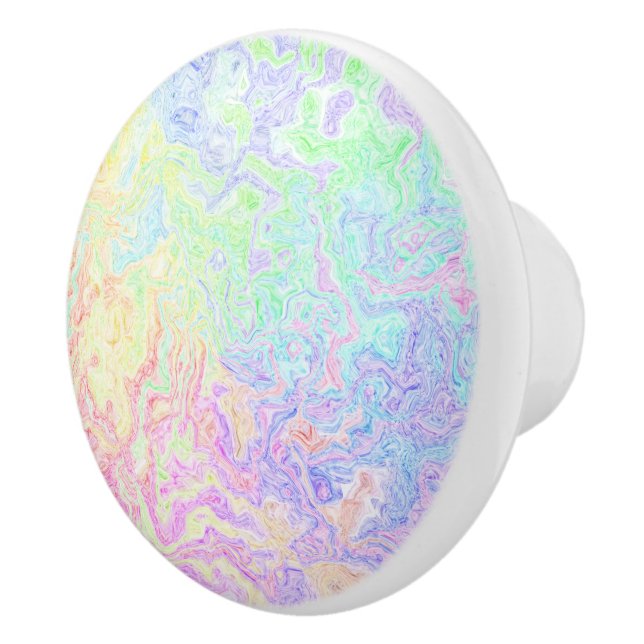 Acid Trip Swirls Ceramic Knob (Right)