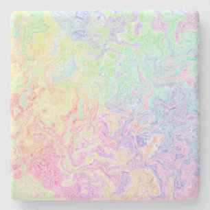 Acid Trip Swirls Stone Coaster