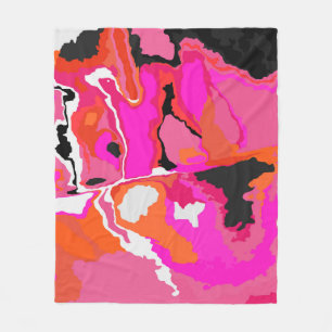 Acid Vivid Digital Psychedelic Bright Background. Fleece Blanket