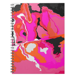 Acid Vivid Digital Psychedelic Bright Background. Notebook