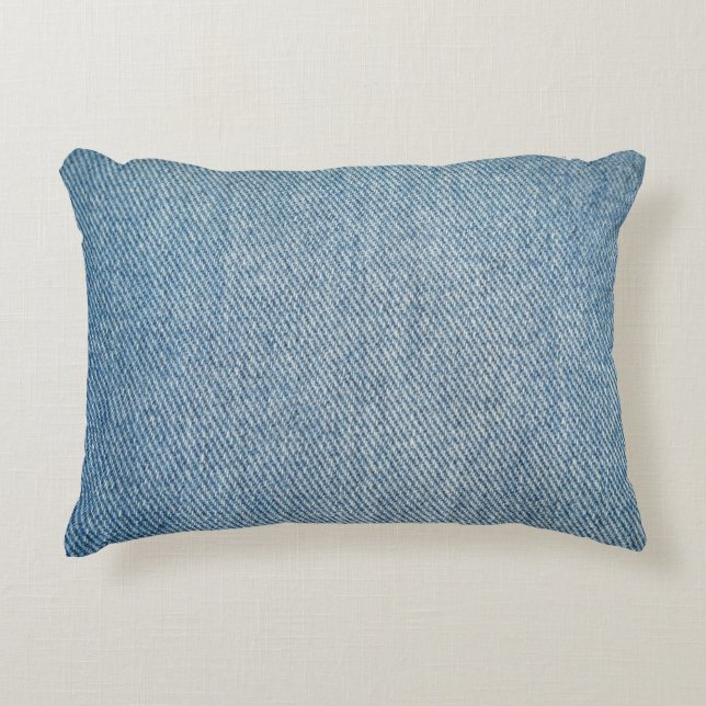 Acid wash blue jeans, denim texture. accent pillow (Front)