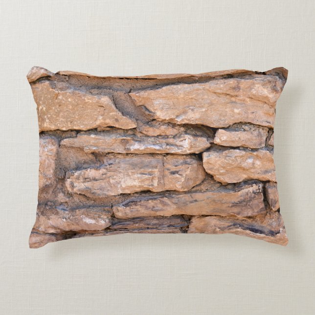 Acient brick wall. Grunge brick wall background. B Accent Pillow (Front)