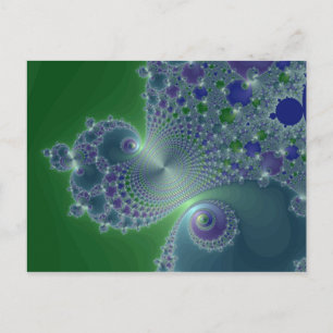 Acier bleu - Carte postale fractale