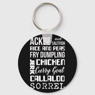 Ackee And Saltfish Rice And Peas Fry Dumpling Keychain